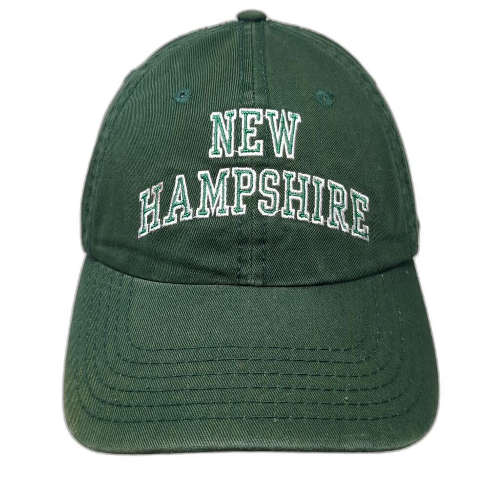 Otto Baseball Cap Green One Size New Hampshire Embroidered Slideback Cotton Hat
